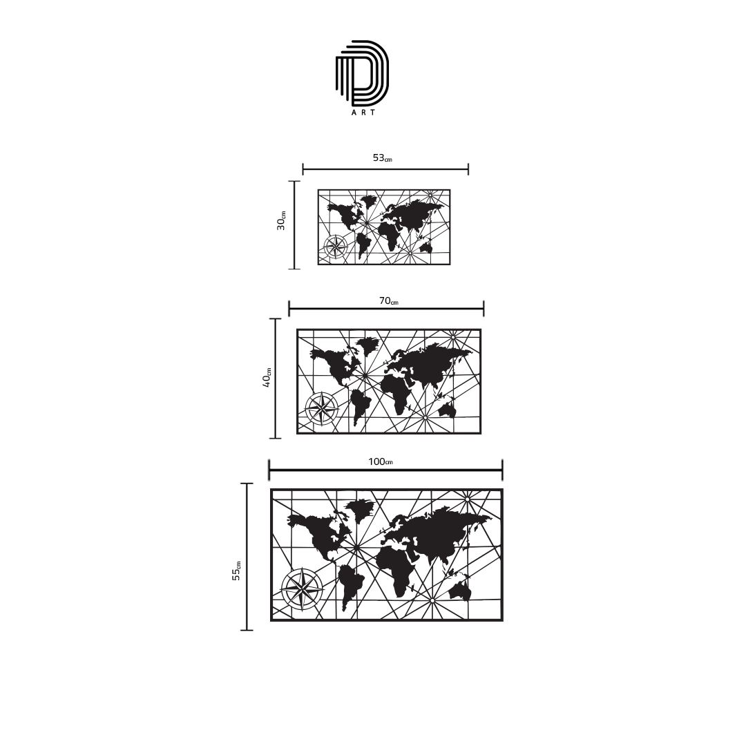 frames of world map